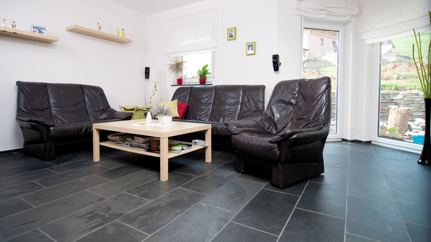 Schieferfliesen Negra spaltrau